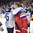 COLOGNE, GERMANY - MAY 21: Russia's Vladimir Tkachyov #70 and Finland's Atte Ohtamaa #55 shake hands following a 5-3 win for team Russia during bronze medal game action at the 2017 IIHF Ice Hockey World Championship. (Photo by Matt Zambonin/HHOF-IIHF Images)